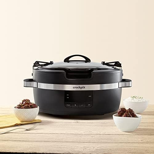 Crock-Pot Thermoshield 6 Quart Slow Cooker with Carry Handles x9 6d 96 k4 50 wk