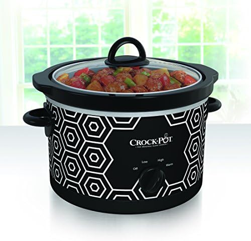 Crock-Pot 4.5 Quart Portable Slow Cooker – Black & White it 86 bz p7 m0 h6