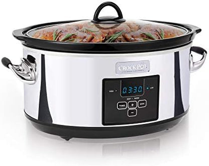 Crock-Pot 7 Quart Programmable Slow Cooker – Polished Platinum xn mf sp w8 og hw