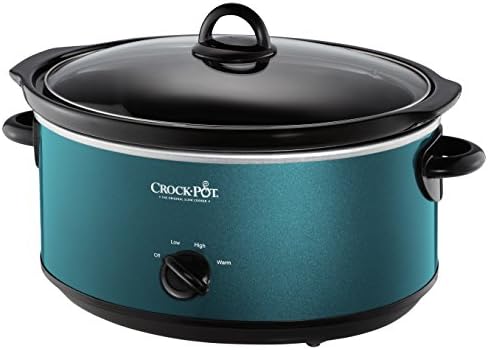 Crock-Pot 7 Quart Manual Slow Cooker – Turquoise kv yy nu nr yu 1h