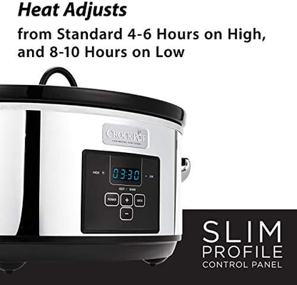 Crock-Pot 7 Quart Programmable Slow Cooker – Polished Platinum xn mf 1i i1 zz 9v