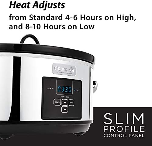 Crock-Pot 7 Quart Programmable Slow Cooker – Polished Platinum xn mf sp w8 og hw