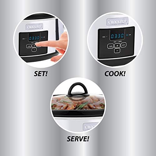 Crock-Pot 7 Quart Programmable Slow Cooker – Polished Platinum xn mf sp w8 og hw