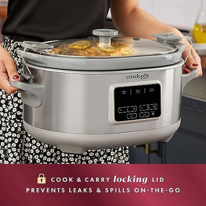 Crock-Pot 7 Quart Programmable Cook & Carry Slow Cooker l8 zs zs t1 87 vy