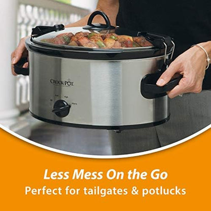 Crock-Pot Cook & Carry 6 Quart Portable Slow Cooker jf fv ks kw s7 8p