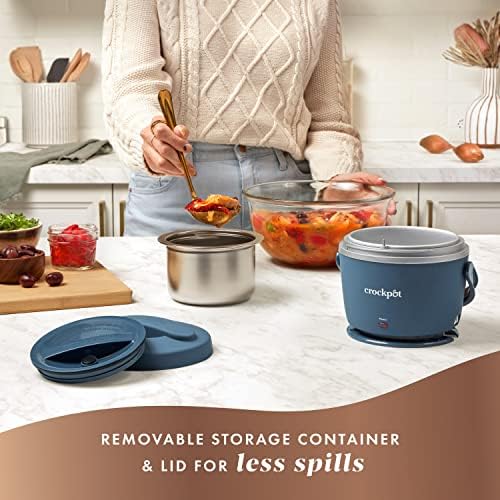 Crock-Pot Electric Lunch Box Food Warmer 20oz – Faded Blue uc y2 6p x6 zp hf