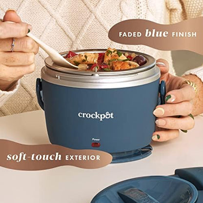 Crock-Pot Electric Lunch Box Food Warmer 20oz – Faded Blue uc og ml 7h vk mu