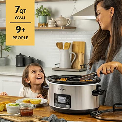 Crock-Pot 7 Quart Portable Programmable Slow Cooker with Timer vk 7b b2 1j 4m bi