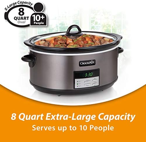 Crock-Pot 8 Quart Programmable Slow Cooker with Auto Warm 78 7a in tz 8c d2