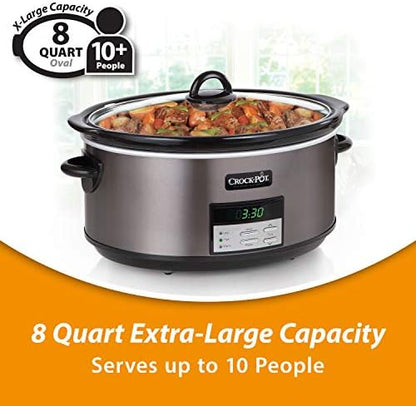 Crock-Pot 8 Quart Programmable Slow Cooker with Auto Warm 78 at y4 07 gq ua
