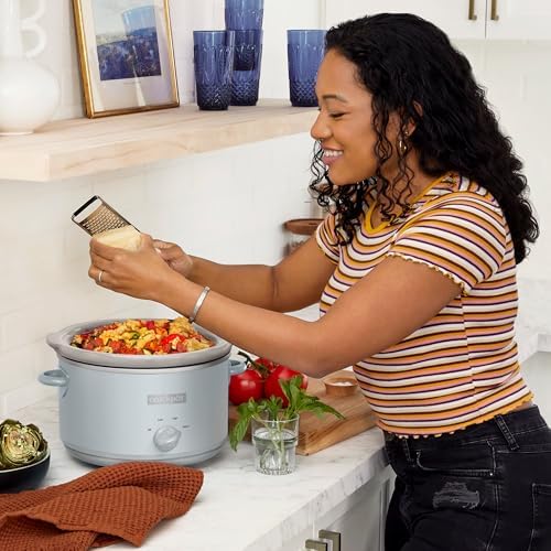 Crock-Pot 4.5 Quart Manual Slow Cooker – Macaroon Blue wq xa 1r 7v 3d eo