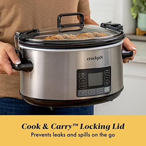 Crock-Pot 7 Quart Portable Programmable Slow Cooker with Timer vk 7b b2 1j 4m y2