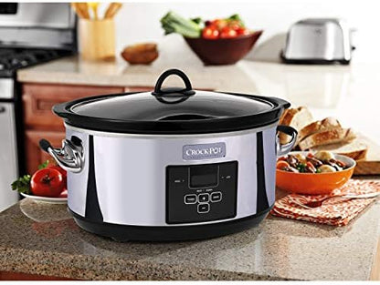 Crock-Pot 7 Quart Programmable Slow Cooker – Polished Platinum xn mf 1i i1 zz 9v