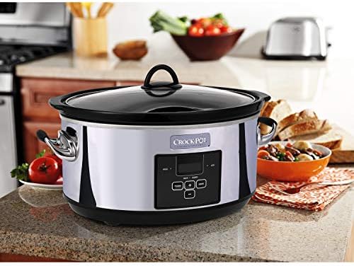 Crock-Pot 7 Quart Programmable Slow Cooker – Polished Platinum xn mf sp w8 og hw