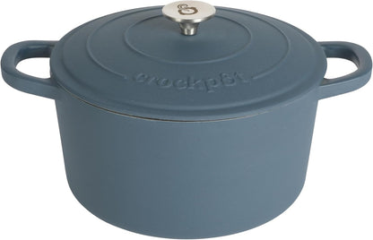 Crock-Pot 3 Quart Enameled Cast Iron Dutch Oven – Aqua 4m hv rh zm 8o 6i