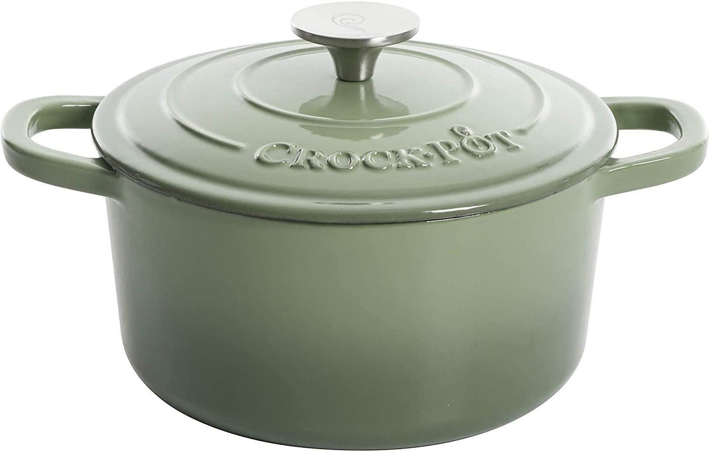 Crock-Pot 3 Quart Enameled Cast Iron Dutch Oven – Aqua 4m hv rh zm 8o 6i