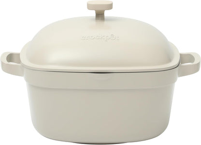 Crock-Pot 3 Quart Enameled Cast Iron Dutch Oven – Aqua 4m hv rh zm 8o 6i